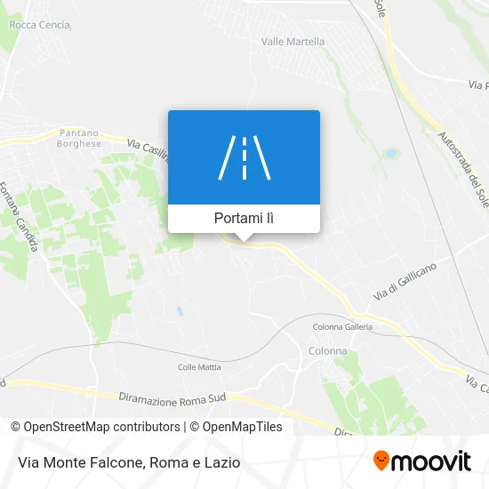 Mappa Via Monte Falcone
