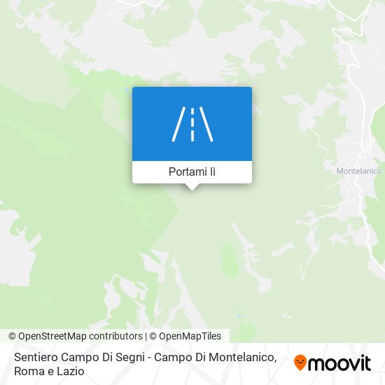 Mappa Sentiero Campo Di Segni - Campo Di Montelanico