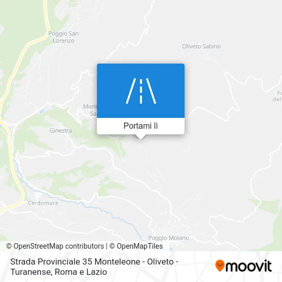 Mappa Strada Provinciale 35 Monteleone - Oliveto - Turanense