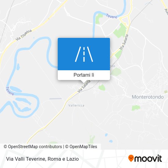 Mappa Via Valli Teverine