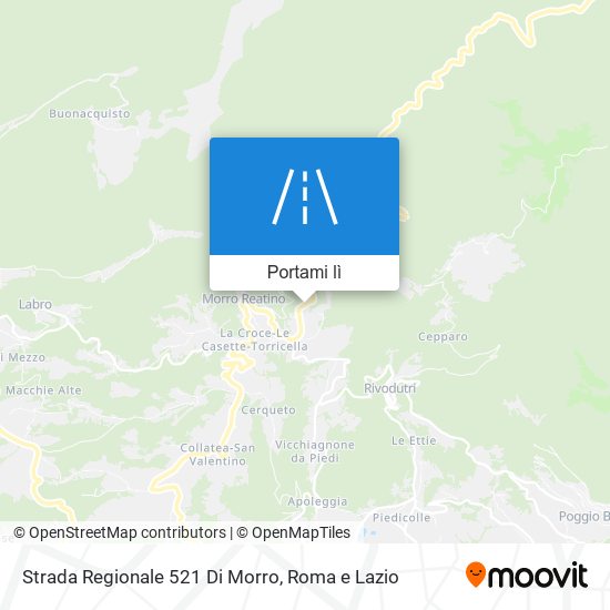 Mappa Strada Regionale 521 Di Morro