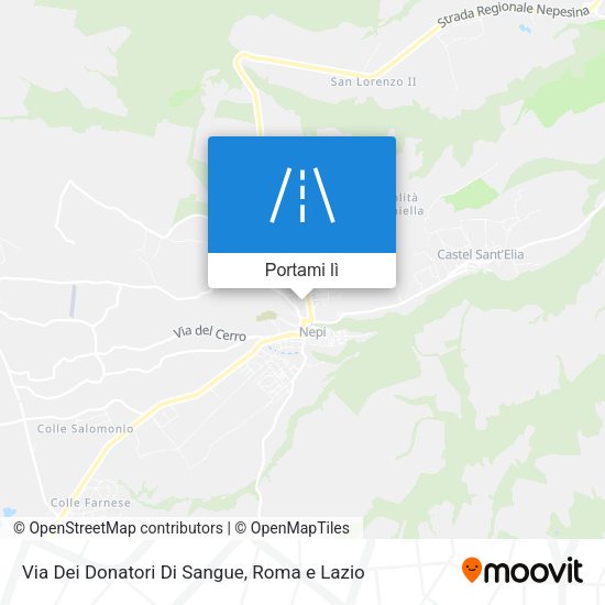 Mappa Via Dei Donatori Di Sangue
