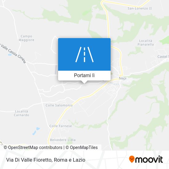 Mappa Via Di Valle Fioretto