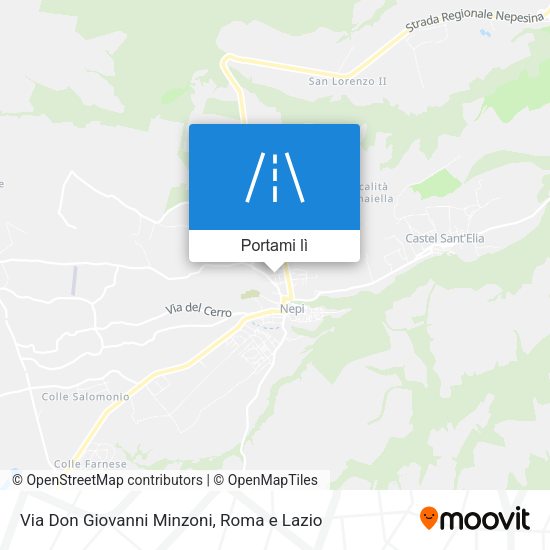 Mappa Via Don Giovanni Minzoni