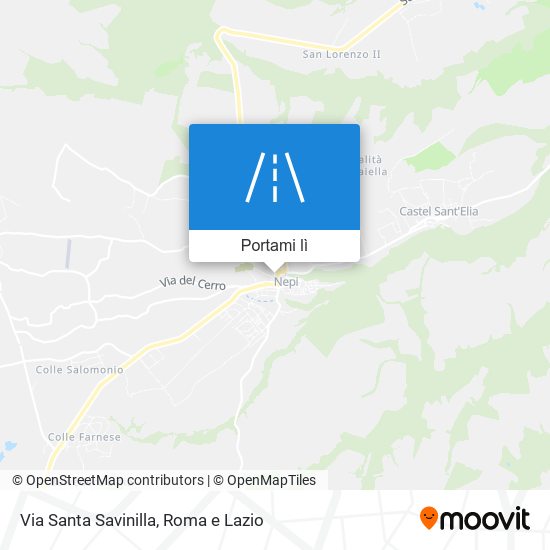 Mappa Via Santa Savinilla