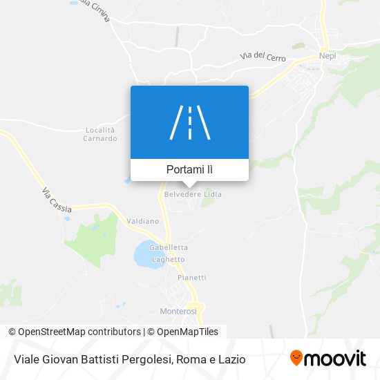 Mappa Viale Giovan Battisti Pergolesi