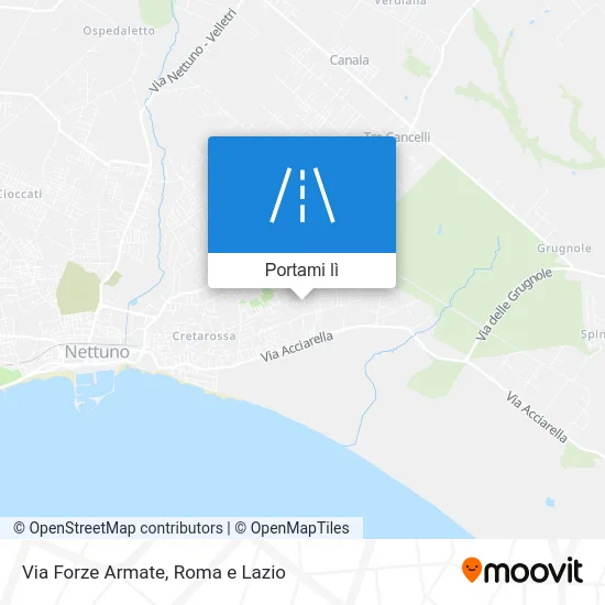 Mappa Via Forze Armate