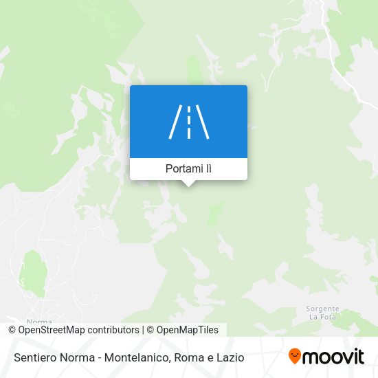 Mappa Sentiero Norma - Montelanico