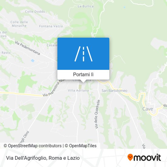 Mappa Via Dell'Agrifoglio