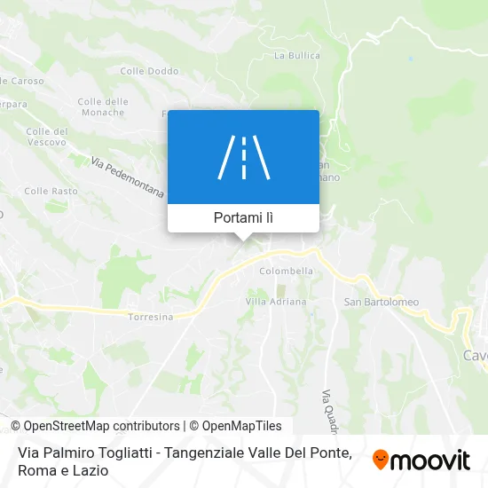 Mappa Via Palmiro Togliatti - Tangenziale Valle Del Ponte
