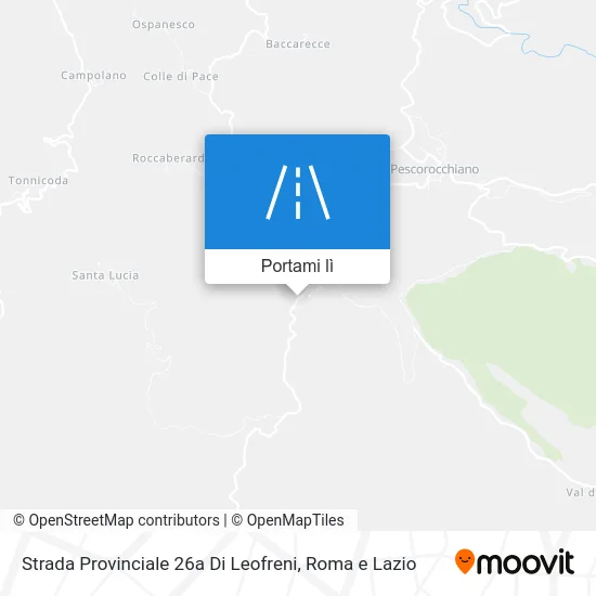 Mappa Strada Provinciale 26a Di Leofreni