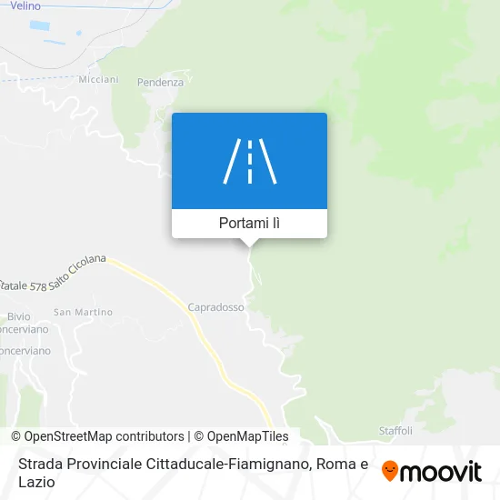 Mappa Strada Provinciale Cittaducale-Fiamignano