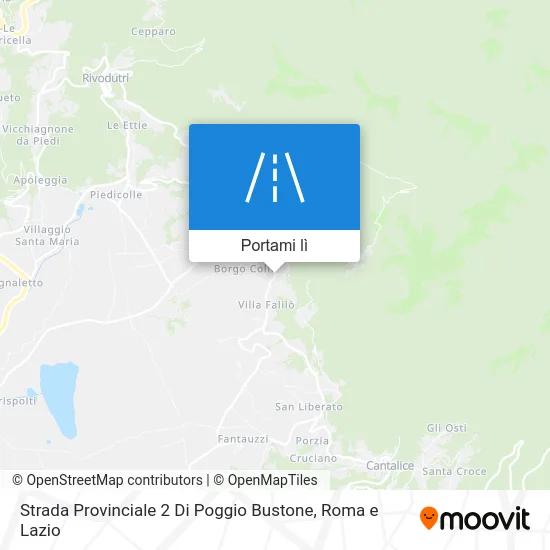 Mappa Strada Provinciale 2 Di Poggio Bustone