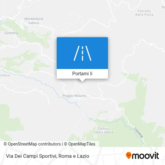 Mappa Via Dei Campi Sportivi