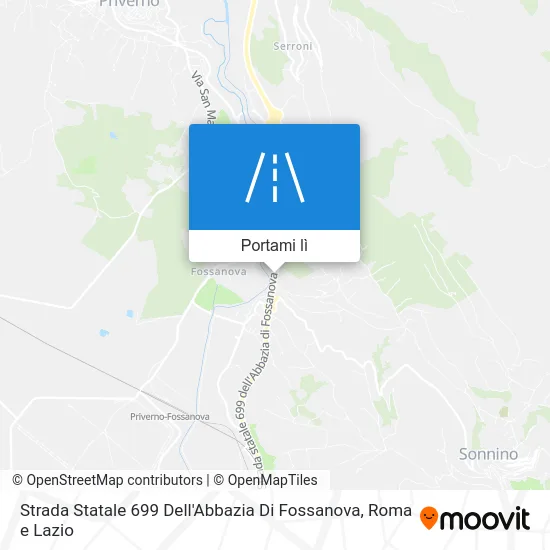 Mappa Strada Statale 699 Dell'Abbazia Di Fossanova
