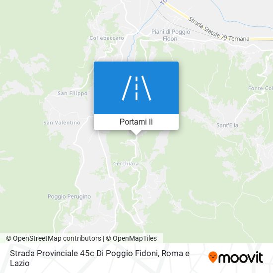 Mappa Strada Provinciale 45c Di Poggio Fidoni