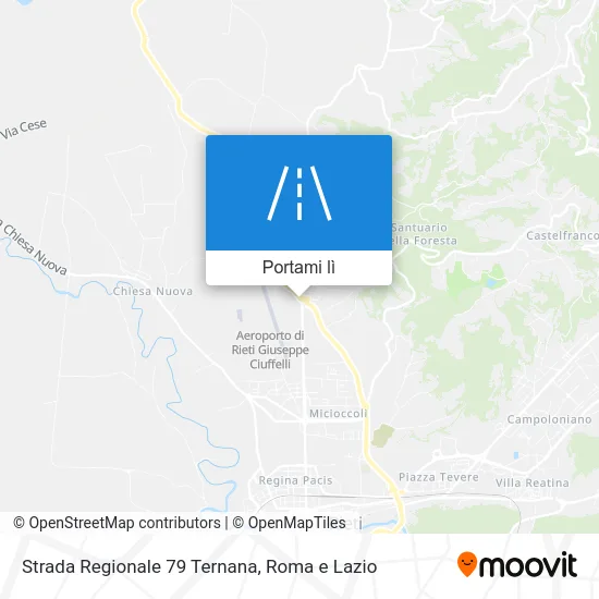 Mappa Strada Regionale 79 Ternana