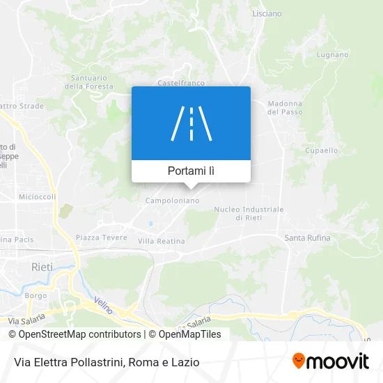 Mappa Via Elettra Pollastrini