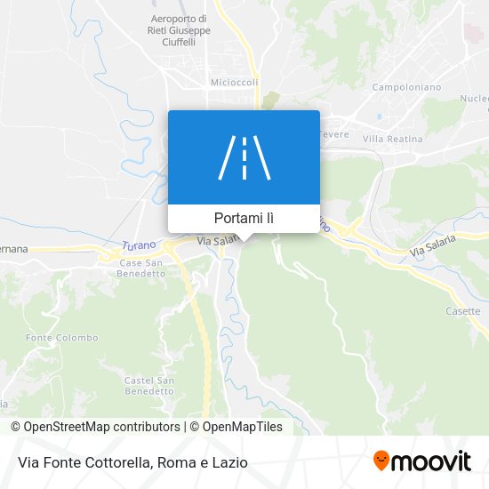 Mappa Via Fonte Cottorella