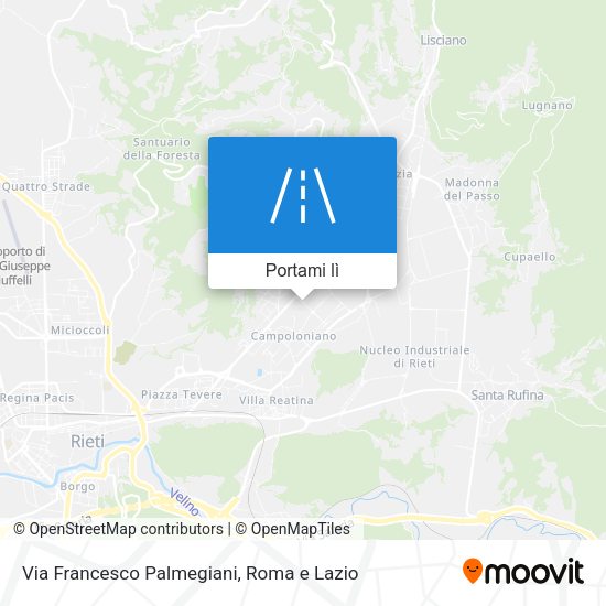 Mappa Via Francesco Palmegiani