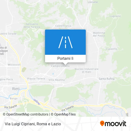 Mappa Via Luigi Cipriani