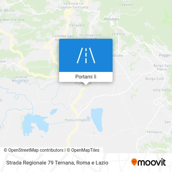 Mappa Strada Regionale 79 Ternana