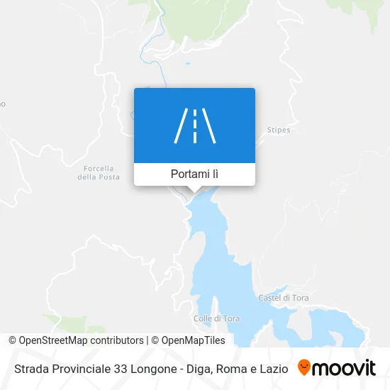 Mappa Strada Provinciale 33 Longone - Diga