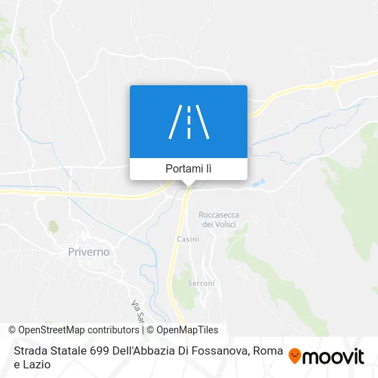Mappa Strada Statale 699 Dell'Abbazia Di Fossanova