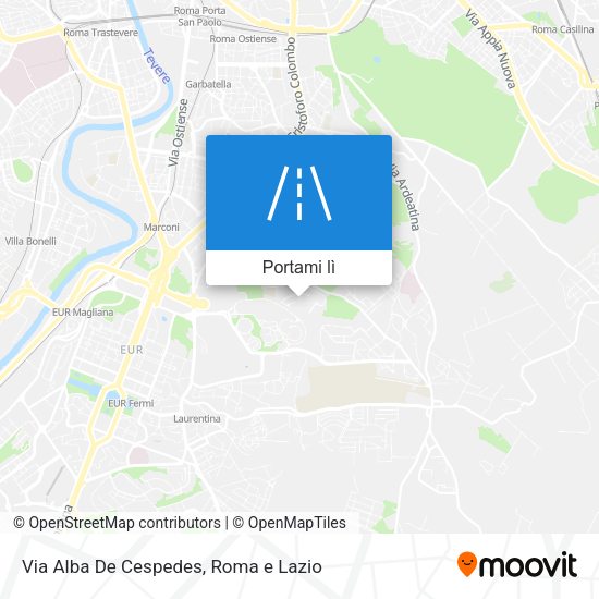 Mappa Via Alba De Cespedes