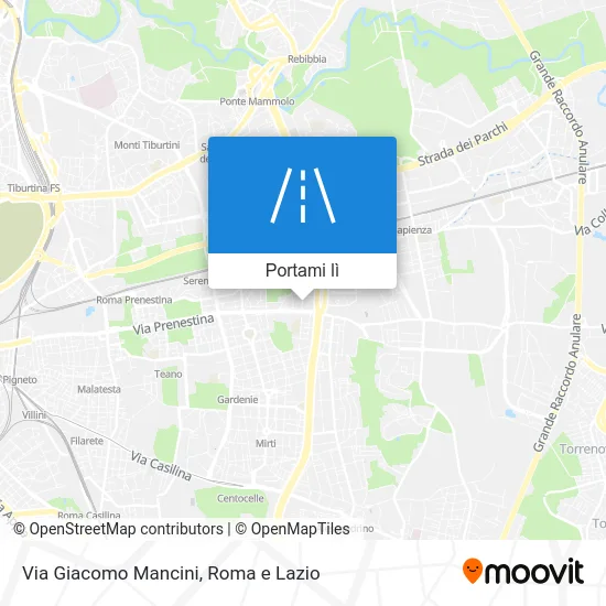 Mappa Via Giacomo Mancini