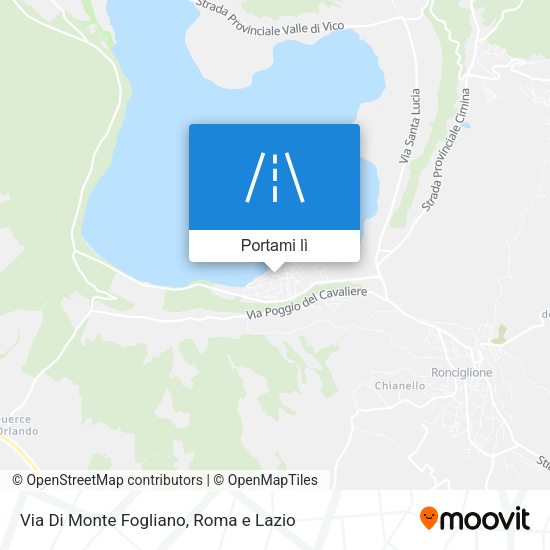 Mappa Via Di Monte Fogliano