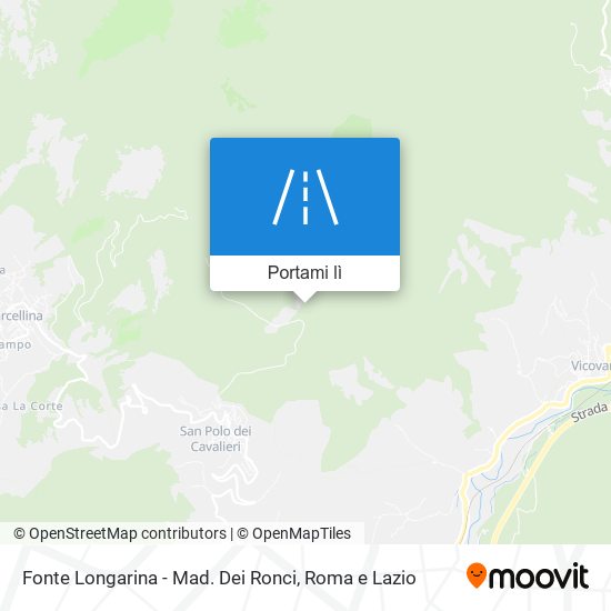 Mappa Fonte Longarina - Mad. Dei Ronci