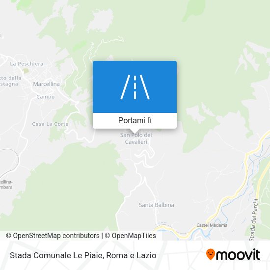 Mappa Stada Comunale Le Piaie