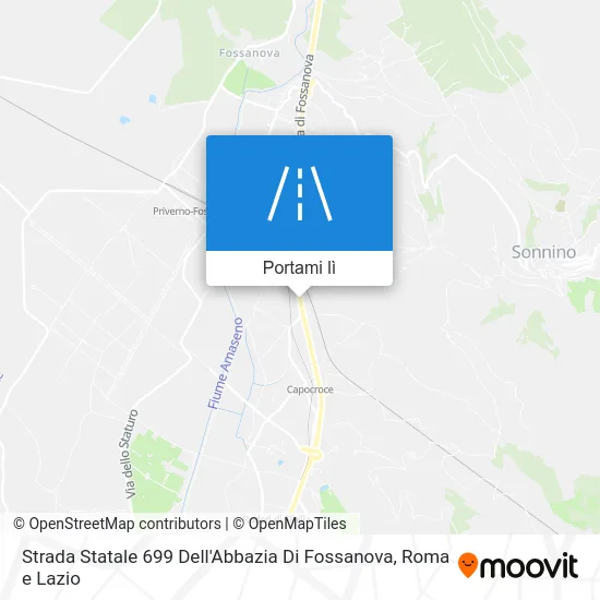 Mappa Strada Statale 699 Dell'Abbazia Di Fossanova