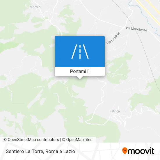 Mappa Sentiero La Torre