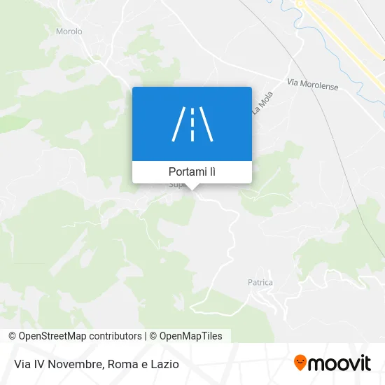 Mappa Via IV Novembre