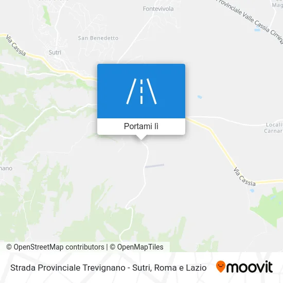 Mappa Strada Provinciale Trevignano - Sutri