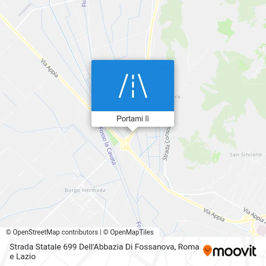 Mappa Strada Statale 699 Dell'Abbazia Di Fossanova