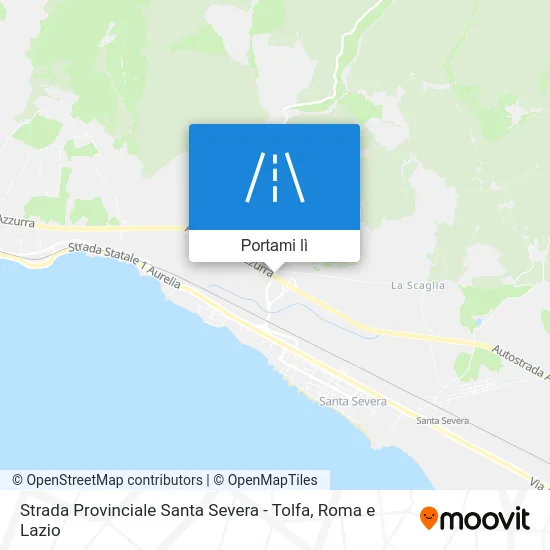 Mappa Strada Provinciale Santa Severa - Tolfa