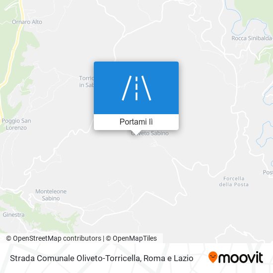 Mappa Strada Comunale Oliveto-Torricella