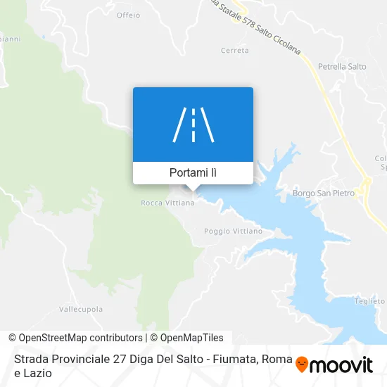 Mappa Strada Provinciale 27 Diga Del Salto - Fiumata