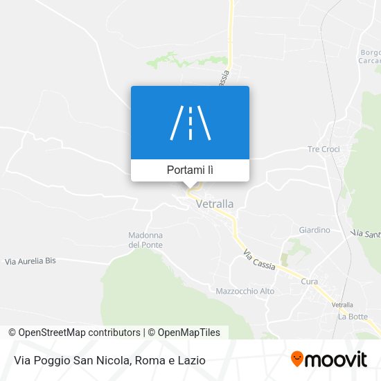 Mappa Via Poggio San Nicola