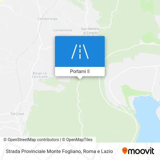 Mappa Strada Provinciale Monte Fogliano