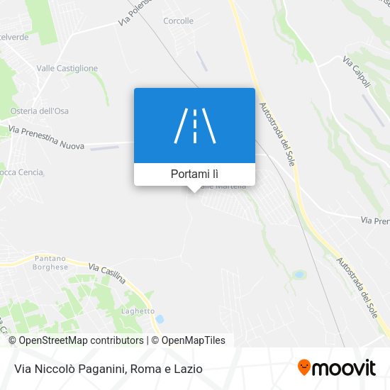 Mappa Via Niccolò Paganini