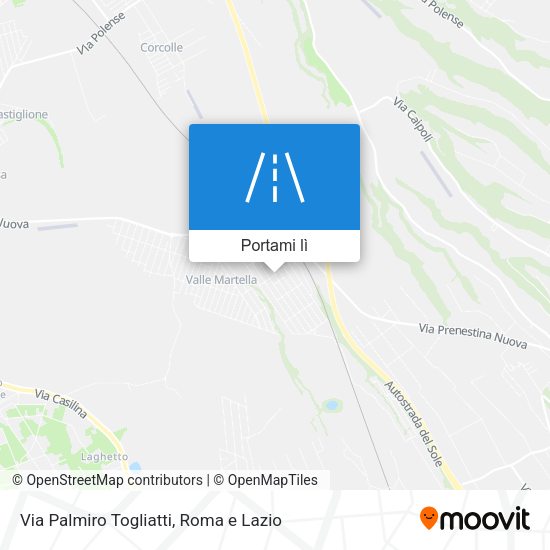 Mappa Via Palmiro Togliatti