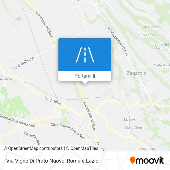 Mappa Via Vigne Di Prato Nuovo