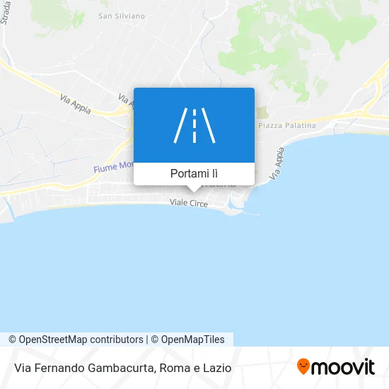 Mappa Via Fernando Gambacurta