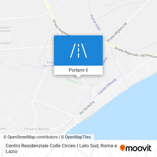 Mappa Centro Residenziale Colle Circeo I Lato Sud