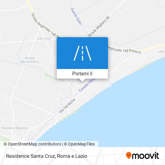 Come arrivare a Residence Santa Cruz Terracina in bus 