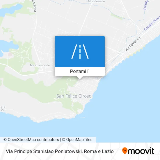 Mappa Via Principe Stanislao Poniatowski